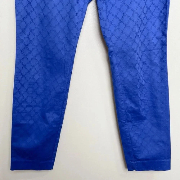 Lilly  Pulitzer Womens 6 29" Kelly Textured Skinny Ankle Pant Royal Purple - Picture 4 of 16